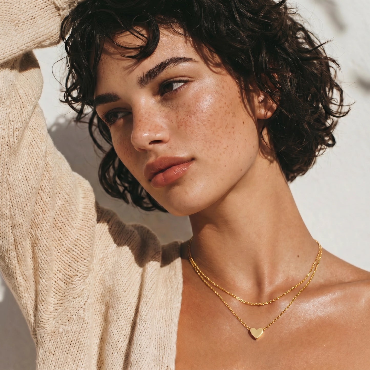 Layered Heart Necklace | Anniro