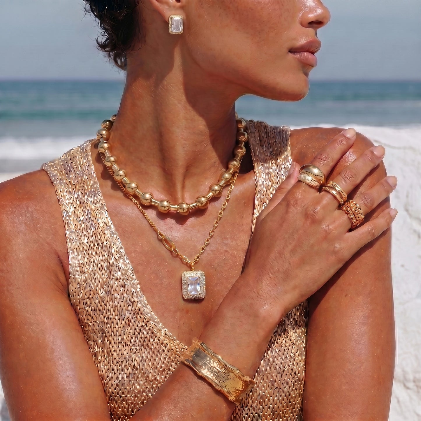 Emerald Cut Halo Set | Anniro
