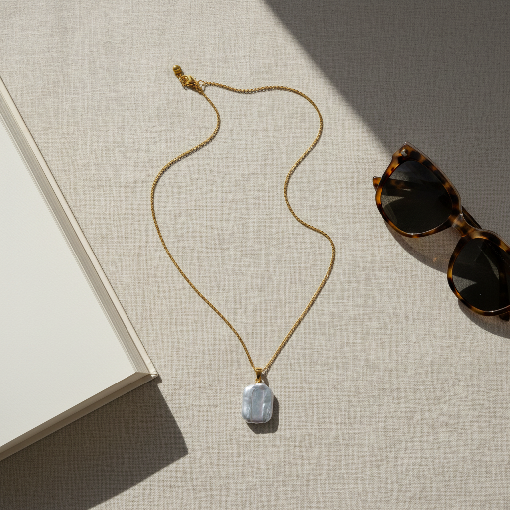 Baroque Pearl Necklace - Lifestyle