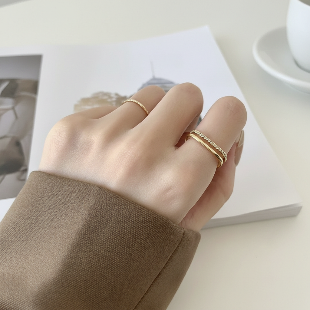 Gold Ring Model Shot