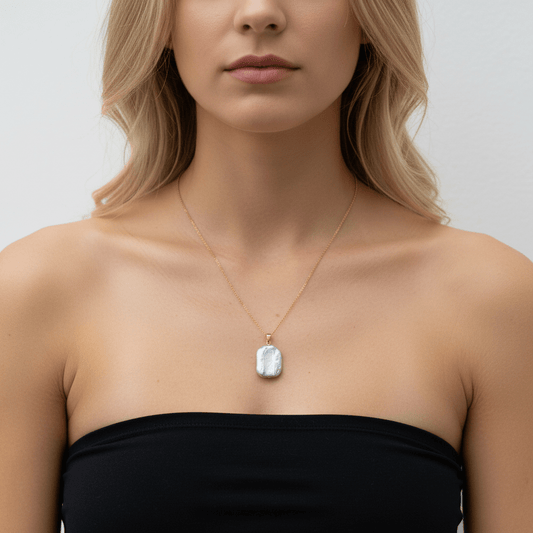 Baroque Pearl Pendant Necklace | Anniro - 14K Gold Plated Necklaces | ANNIRO Jewelry