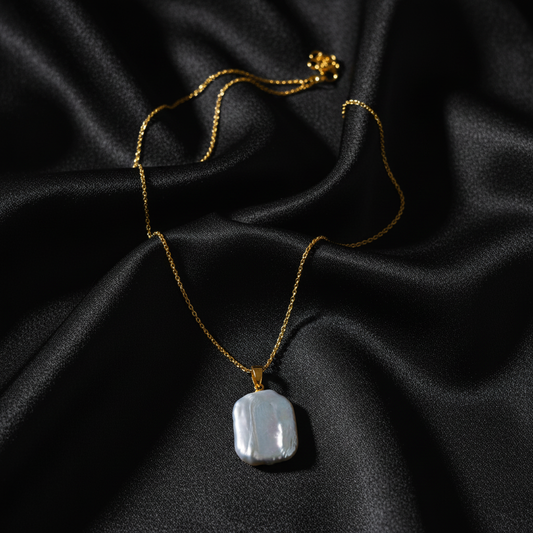 Baroque Pearl Pendant Necklace - 14K Gold Plated Necklace | ANNIRO Jewelry