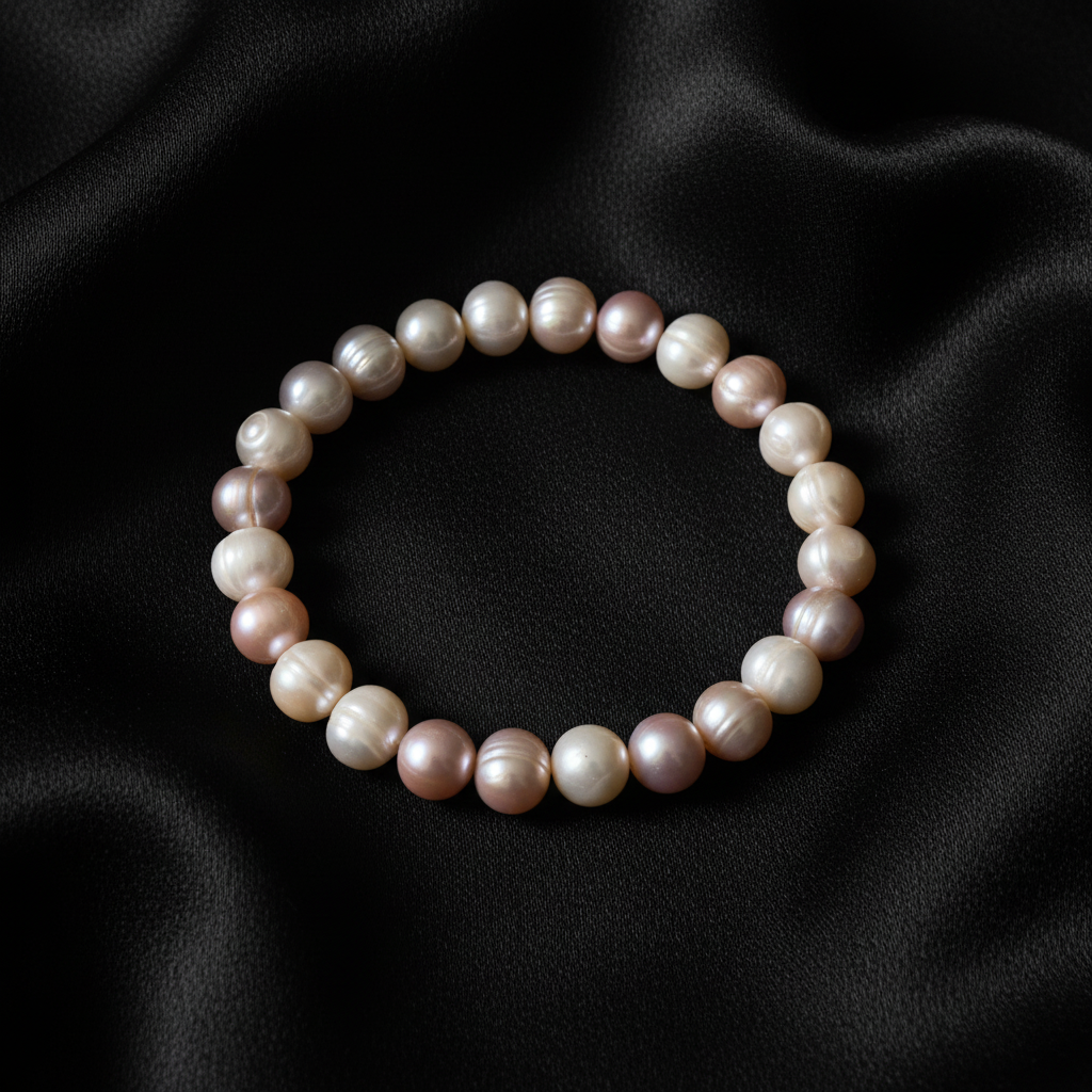 Mixed Pearl Stretch Bracelet - Freshwater Pearl Bracelet | ANNIRO Jewelry