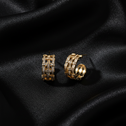 Lattice Dreams Hoops - Black Silk