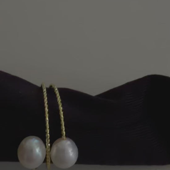 Double Pearl Open Ring | Anniro
