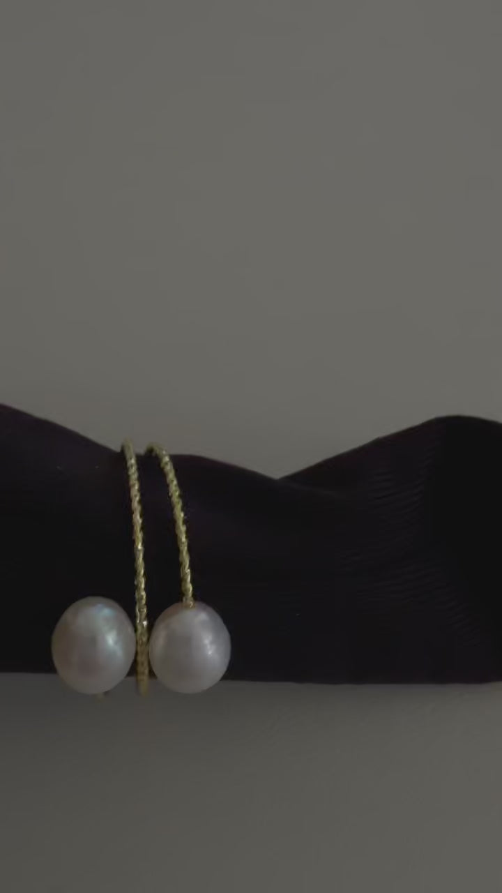 Double Pearl Open Ring | Anniro