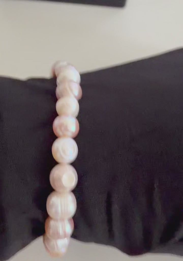 Mixed Pearl Stretch Bracelet - Freshwater Pearl Bracelet | ANNIRO Jewelry