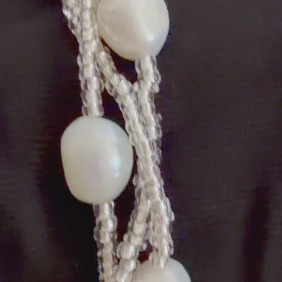 Hand-Woven Pearl Bracelet - Freshwater Pearl Bracelet | ANNIRO Jewelry